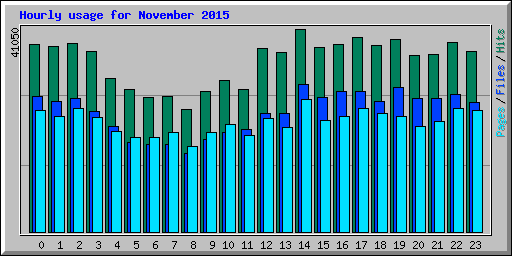 Hourly usage for November 2015