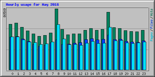 Hourly usage for May 2016